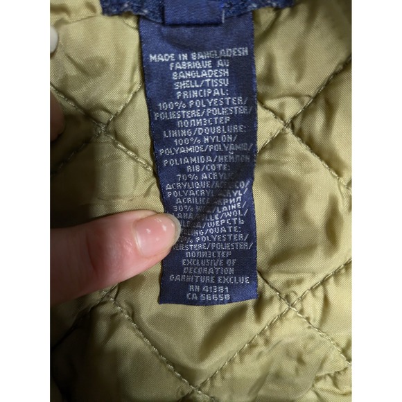 Ralph Lauren Quilted Vest Equine Crest Embroidered Coat Kids 2T Beige Collar IP - Picture 7 of 9